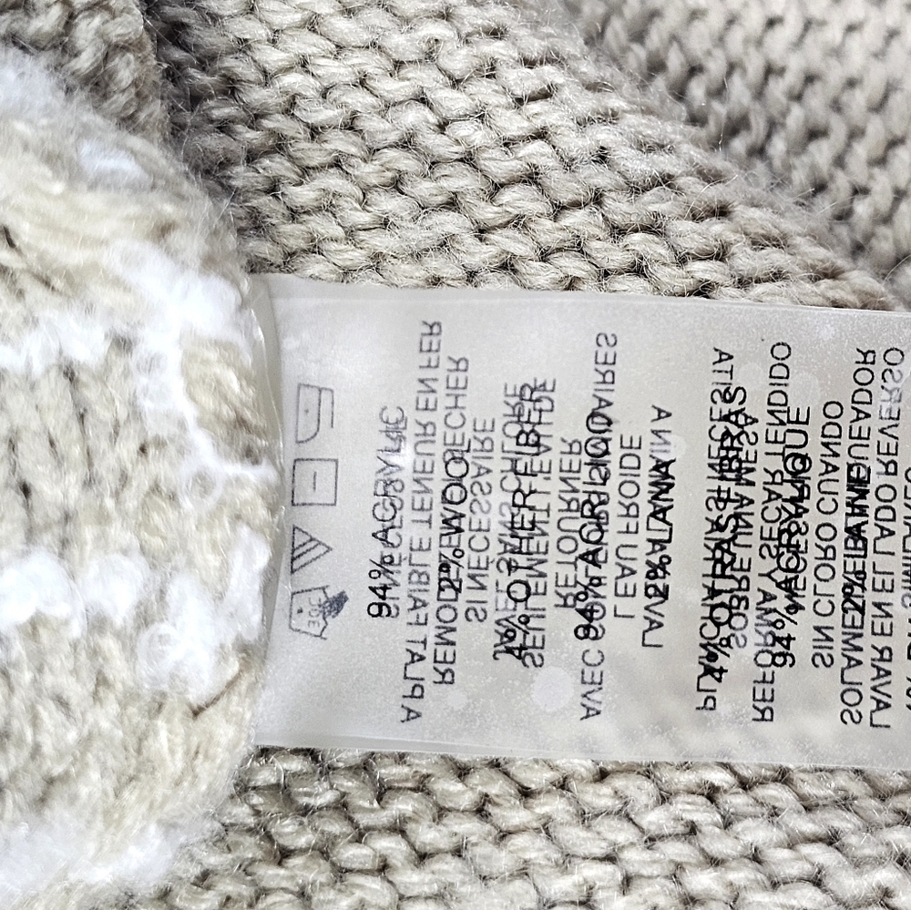 Calvin Klein Beige and Cream Cowl Neck Sweater - Picture 11 of 12